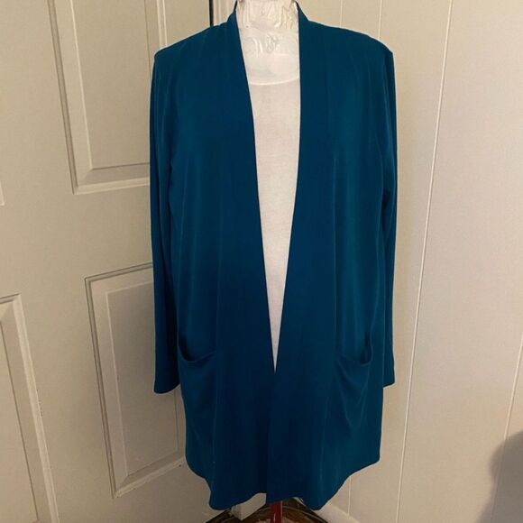 NWT Zenana Slouchy Cardigan Open Front Knee Length Women Size XL - Picture 2 of 7